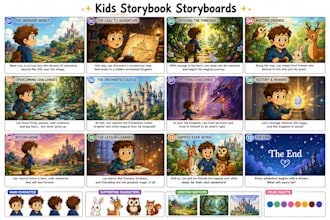 design engaging storyboards for kids storybooks