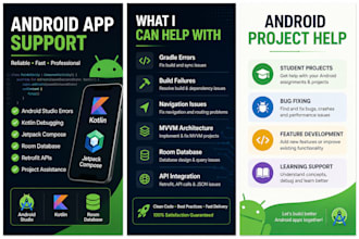 help with android app development, debugging and projects