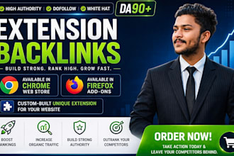 build da90 high authority backlinks from chrome and firefox extensions