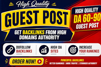 create guest posts, dofollow backlinks, SEO outreach