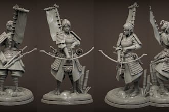 sculpt 3d miniture 3d figurine warhammer tabletop character stl for 3d printing