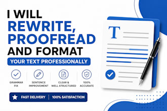 rewrite, proofread and format your text professionally