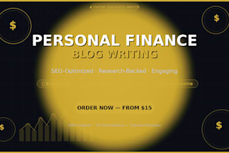 seo finance blog writer for investing and budgeting