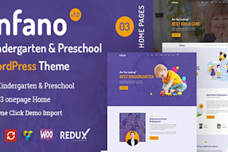 design daycare, preschool, childcare or kindergarten website