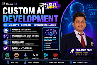 develop custom ai software, ai agents, chatbots, and enterprise ai solutions