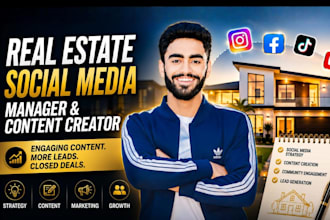 real estate social media manager and social media content creator real estate