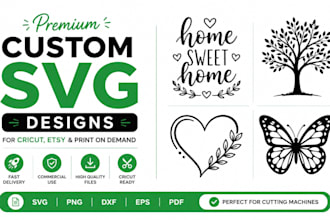 create premium custom svg designs for cricut etsy and print on demand