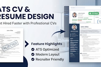 design ats friendly CV and professional resume