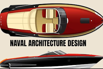 provide naval architecture calculation and vessel design report