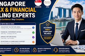 file singapore tax return and financials with iras and acra