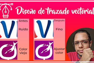 diseño trazado vectorial, desde imagen