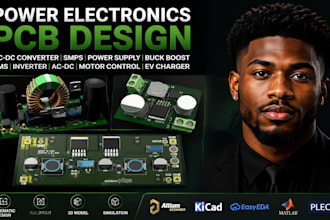 design pcb schematic dc dc converter, smps, power supply pcb, buck boost, bms ev