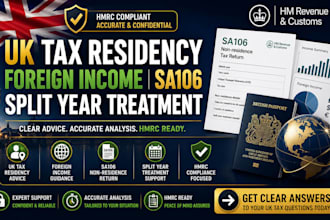 help with UK tax residency, foreign income, sa106 and split year treatment