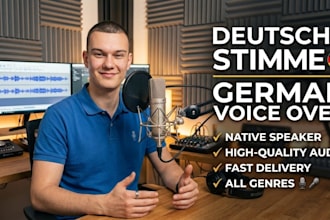 record a professional german male voice over for you