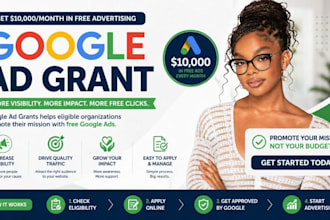 setup manage and optimize google ads grant, grant ppc campaign, crowdfunding