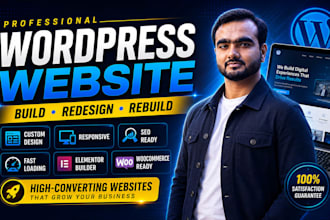 build, redesign or rebuild wordpress website