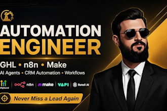 build ghl ai receptionist ai voice agent n8n and make automation