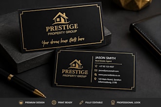 customize the real estate business card template professionally