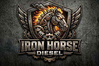 design a powerful diesel brand logo for your business