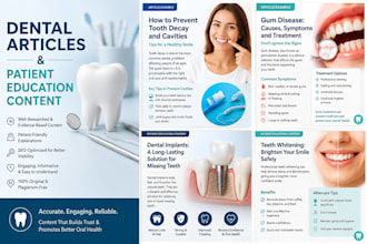 write professional medical , dental , and healthcare content