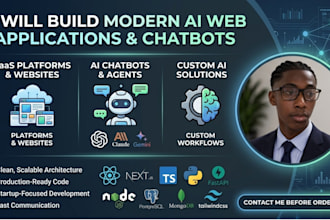 build ai web applications saas platforms chatbots and ai agents