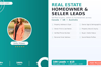 generate real estate homeowners sellers buyers lists for canada UK australia