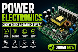 design power electronics circuits and custom power pcb layouts