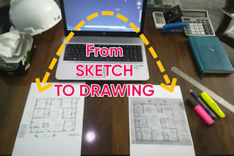 draw 2d floor plan, elevation, section, mep plans in autocad