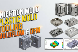 design injection mold plastic mold tooling moldflow and dfm