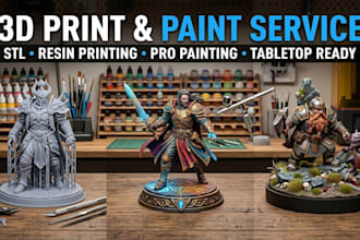 3d print and paint anime figure action figure miniature statue resin 3d printing