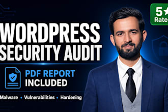 perform wordpress security audit, vulnerability assessment and PDF report