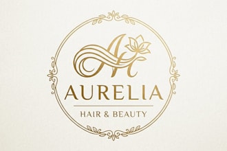 design an elegant hair logo for your beauty brand