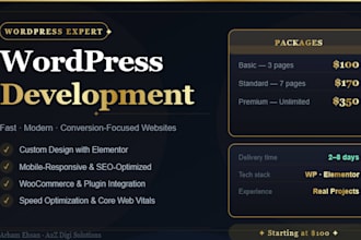 create a stunning wordpress website with elementor