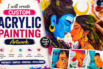 create custom acrylic painting artwork