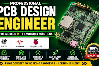 do pcb design engineer for esp32, mmwave iot, raspberry pi cm5 for pcb prototype
