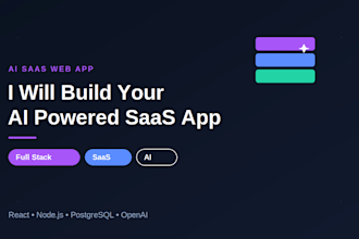 build ai powered saas web app as a full stack developer