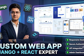 build your custom django and react web application