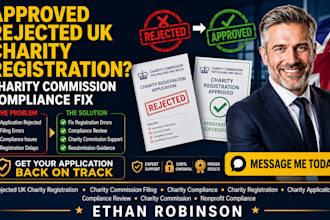 fix rejected UK charity registration, charity commission filing, compliance