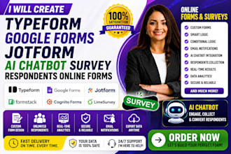 create typeform google forms jotform ai chatbot survey respondents online forms
