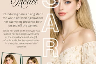 make an introduction poster of model