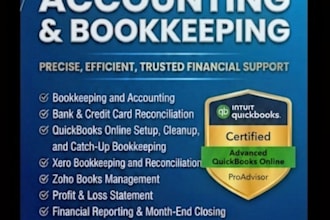 provide monthly bookkeeping in quickbooks and xero and zoho