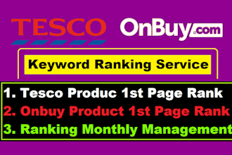 rank your tesco and onbuy product on first 1st page by SEO
