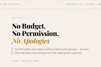 write compelling indie film and entertainment content for your blog