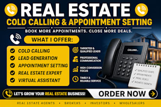 do real estate cold calling set appointment, real estate leads for USA and UK