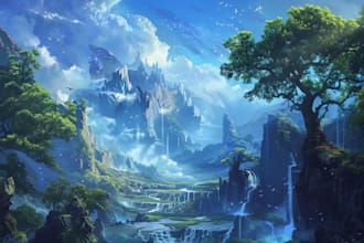 design stunning fantasy landscape
