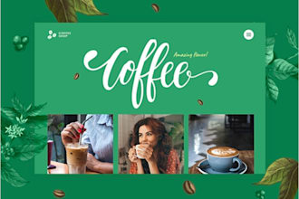 create coffee shop business website