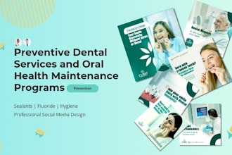create professional and attractive posts for dental clinic