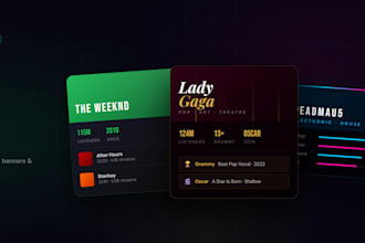 design a stunning spotify artist card or music