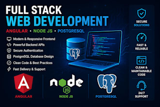 build full stack web app with angular node js and postgres
