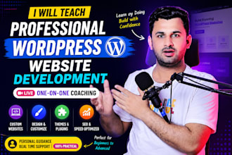 teach wordpress website development step by step online